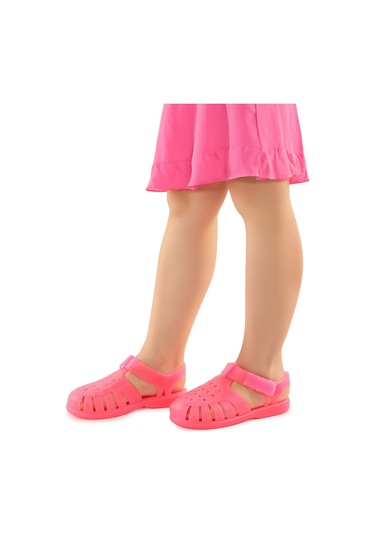 Kiko Kids Fina Günlük Deniz Havuz Plaj Kız Çocuk Sandalet Ayakkabı Pembe