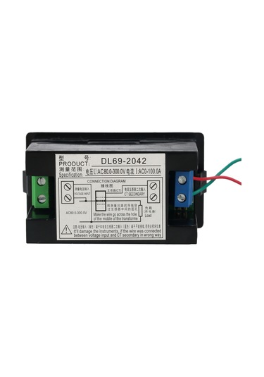 Reedark 80-300v Ac Dijital Voltmetre Ampermetre - 100a Akım Ölçer, Çift Led Ekranlı Akım Trafosu İle