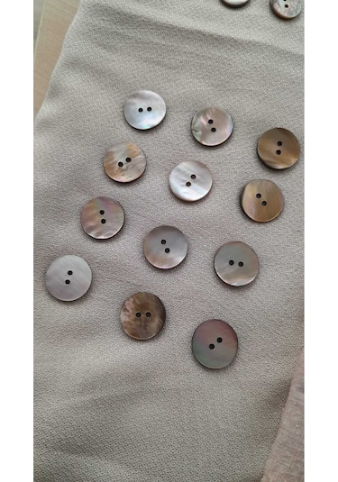 Doğal Hakiki İnci Midye Kabugu Düğme 8 Mm 18 Adet
