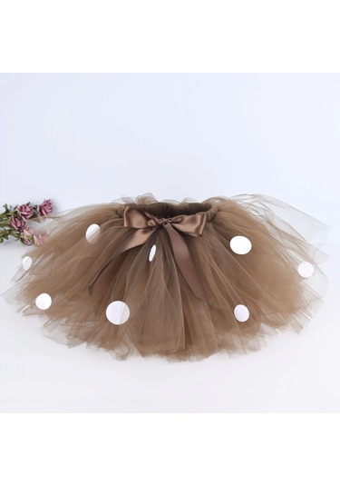Kızlar Tutu Etek Çocuklar Cosplay Kabarık Kahverengi Geyik