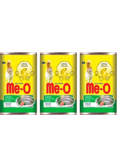 Me-o Sardalyalı Karides Soslu Kedi Konservesi 400 Gr 3 Adet