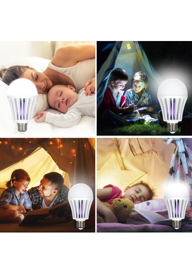 Hfambition Led Musluk Işığı Ve Mus Killeri, İki Işık Modu, E27 Ucu, Taşınabilir Beyaz 15w