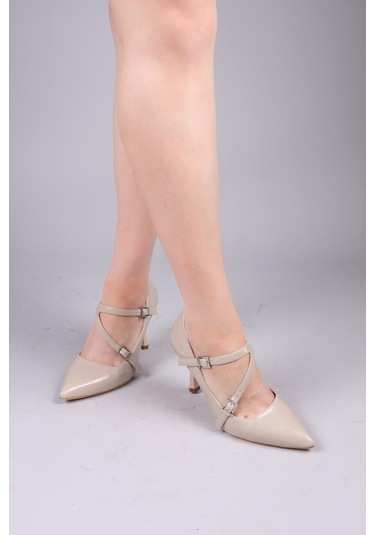 Cheraw V Bantlı Stiletto Ten-8348 Ten