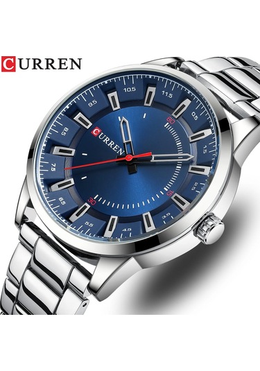 Curren M8406 Quartz Kol Saati-orjinal Kutusunda Lacivert-silver Gümüş