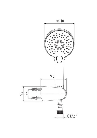 Eca Purity Mafsallı Duş Seti Banyo Üst Takımı Krom, 102117389 Gri