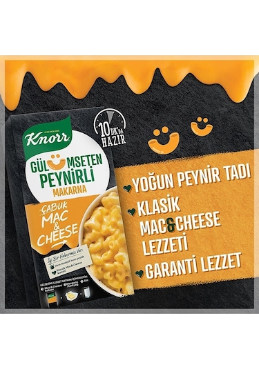 Knorr Çabuk Mac & Cheese Peynirli Makarna 212 Gr X 4 Adet