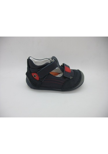 Angelokids Perlina 01102 Doğal Deri Ortopedik Ilk Adım Ayakkabısı 18-21 (429131442) Lacivert - Siyah