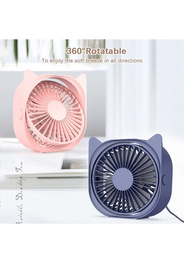Pazly M105i Usb Masüstü Fanı - Sessiz, 360 Dön. Pembe, Ayrılab. Masaüstü, Ofis/küçük Ofis İçin