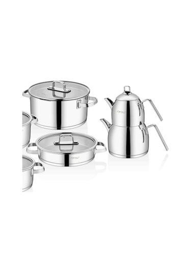 Arow Tr-4343 Venita 14 Parça Çelik Çeyiz Seti Gümüş