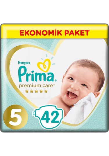Prima Bebek Bezi Premium Care 5 Beden Jumbo Paket 42 Adet