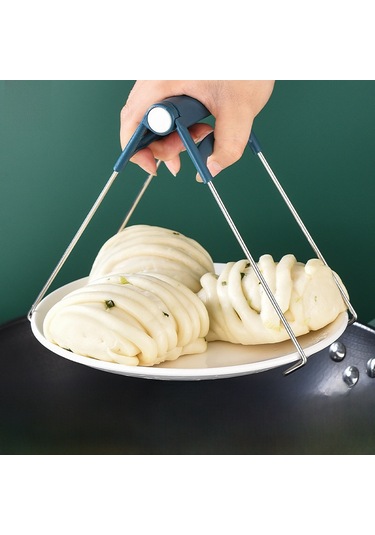 Qingmipy Pratik Mutfak Seti: Paslanmaz Çelik Isıya Dayanıklı Tabak-kase Tutucu, Kayma Engeli, Anti-parça Kolluk Kırmızı Diğer