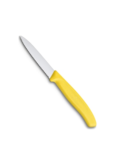 Victorinox 6.7636.L118 8 CM Tırtıklı Soyma Bıçağı Sarı