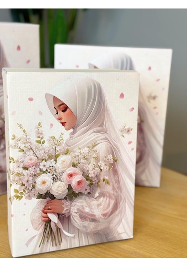 Gelin Türbanlı Çeyiz Kutusu-3 Lü Çeyiz Kutusu-gelin Kutusu-gelin Bohça Kutusu-damat Kutusu