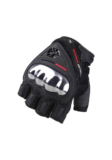 Scoyco Mc44D Korumalı Yarım Parmak Eldiven (Siyah)