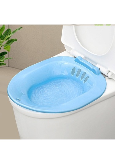 Pazly Suntek Klozet Lavabo Kadın Oturur Banyo Derin Kase Bide Kalça Duş Seti Mavi