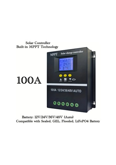 Elmpaly 60a 100a Yüksek Güçlü Güneş Enerjisi Şarj Kontrol Cihazı Çift Usb Port 12v 48v Pil Lcd Ekran