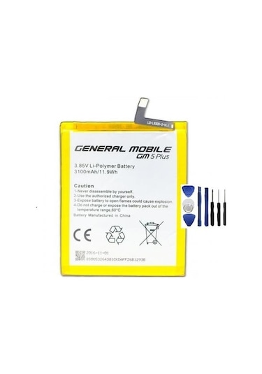 Senalstore General Mobile Gm5 Plus Uyumlu Pil Batarya Ve Tamir Seti