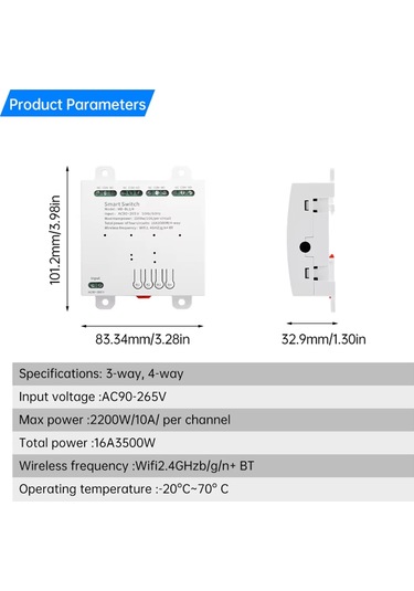 Ewelink 4 Kanal Kuru Kontak Wifi Modül