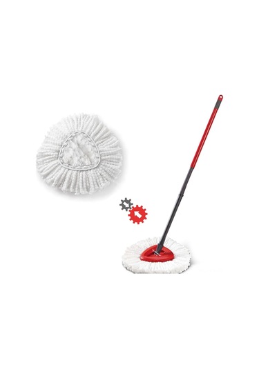 Reedark Vileda Easywring Uyumlu Mikrofiber Mop Başkanı - Üçgen Tipi, Islak/kuru Kullanım, Yıkama Uygun, 4'lü Paket, Beyaz