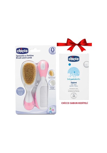 Chicco Fırça ve Tarak Seti Pembe + Sabun