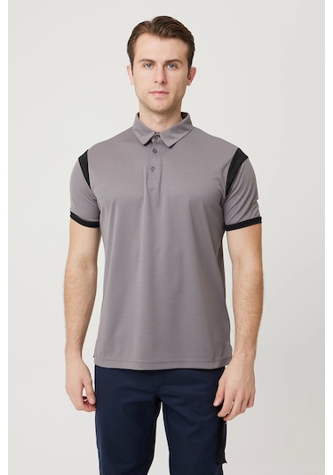 Armadillo Allium Polo Yaka Tişört K.gri-siyah
