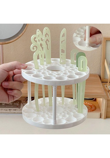 45 Gözlü Toka Saklama Kutusu Çok Fonksiyonlu Büyük Kapasiteli Makyaj Fırçası Saklama Kutusu Masa Düzenleyici Takı Sergileme Standı Diğer