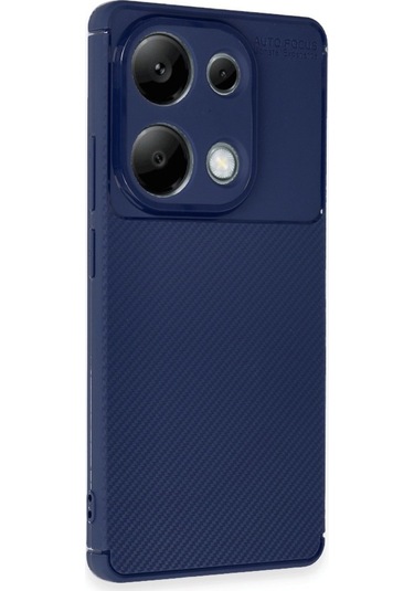Xiaomi Redmi Note 13 Pro 4g Kılıf Focus Carbon Silikon Kapak Lacivert