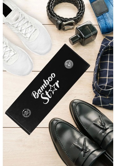 Bambu Erkek Patik Düz Lacivert Çorap Dikişsiz Premium Kutulu 6'lı Çok Renkli