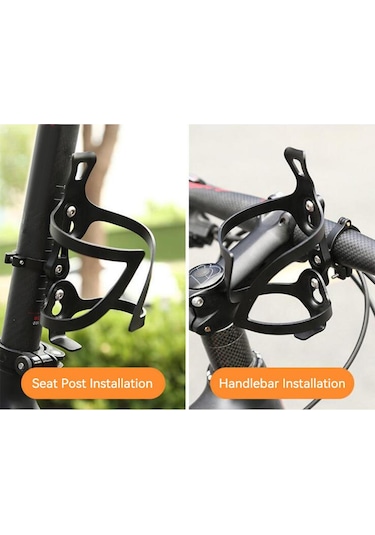 Gümüş Ayarlanabilir Bisiklet Şişe Kafesi Adaptörü Alüminyum Alaşımlı Bisiklet Su Şişesi Kafesi Tutucu Montaj Adaptörü Gümüş