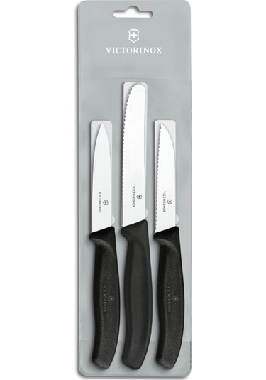 Victorinox VT 6.7113.3 Meyve Sebze Soyma Bıçak Seti Siyah