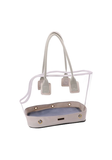 Dodopet Açık Taşınabilir Moda Şeffaf Kedi Köpek Pet Taşıma Çantası Çanta Omuz Çantası, Boyut: 36 X 20 X 30cm Beyaz