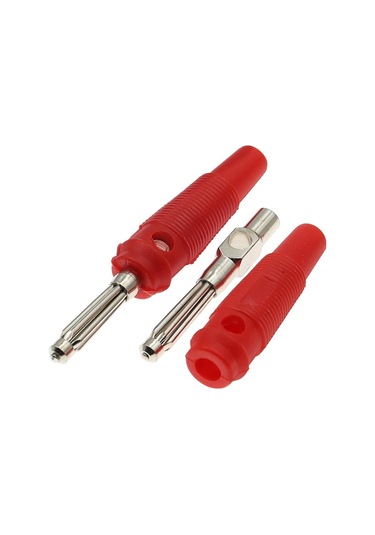 100pcs 4mm Muz Fiş Ses Hoparlör Konektörleri Amplifikatör Hoparlör Bağlama Post 4mm Muz Jakı Kablo Terminalleri İçin Fiş Renk: Kırmızı