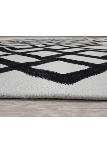 Doğuş Oslo 8222 Beyaz Siyah Kilim 120X180 Cm