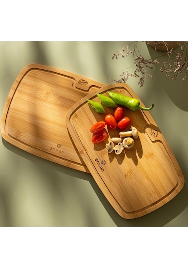 Emsan Daisy 2li Wood Kesme Tahtası Ahşap
