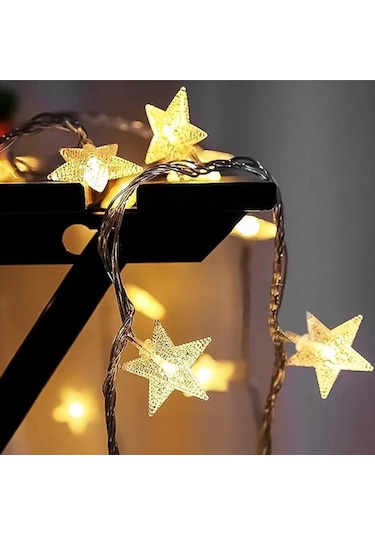 20 Adet Mini Yıldız Led 5 Metre Günışığı Rengi Dekoratif Led 5365 Çok Renkli