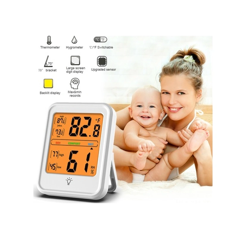 Fortunelane Endüstriyel Hassas Termometre Ve Nem Ölçer - Geniş Ekranda Ev Tipi Hava İstasyonu