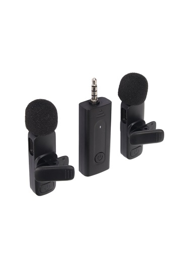 Kosona K35-2 Kablosuz Lavalier Mikrofon, 2.4g Tekden İkiye, Gürültü Azaltma, 3.5mm Arayüz, 7 Saat Kullanim Süresi, Röportaj/canli Yayin İçin