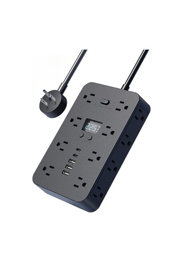 Gajeena 16 Lü Çift Taraflı Usb Ve Type-c Pd Hızlı Şarjlı Uzantı Paneli, 1.5m Kablolu, Amerikan Standardı, 2500w Güç, Ev/ofis/travel Kullanıma Uygun