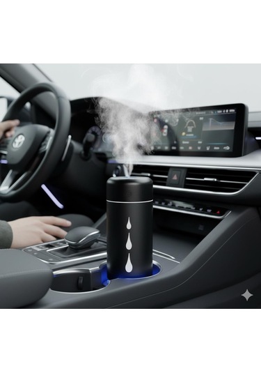 Space Buharlı Hava Temizleyici Siyah Araç İçi-ev-ofis