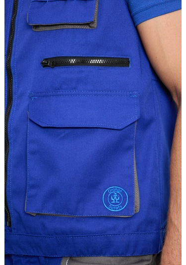 Orange Safety Sax Mavi Harman Karışımı Yelek Pantolon 001