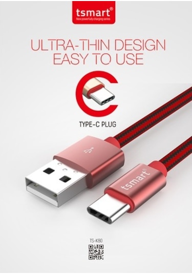 Tsmart Type C Şarj Data Kablosu