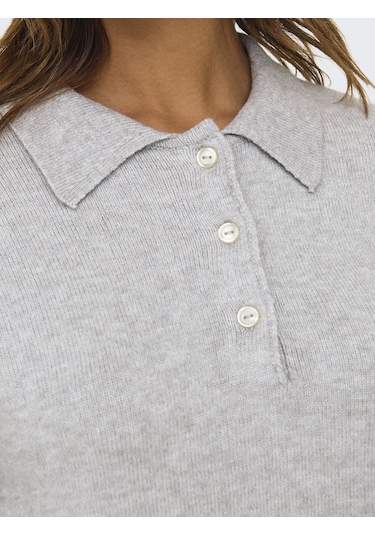 Only Bayan Polo Yaka Sweatshirt 15356689 Gri