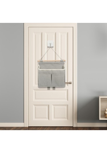 Suntek Duvara Monte Pratik Saklama Çantası 3 Cepler Banyo Gri Gri Diğer