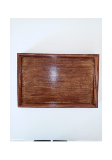 Eskitme Efektli Ahşap Dekoratif Kahve, Çay, Söz, Nişan, Sunum , Servis Tepsisi Eskitme Kahverengi