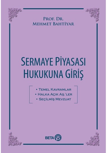 Sermaye Piyasası Hukukuna Giriş