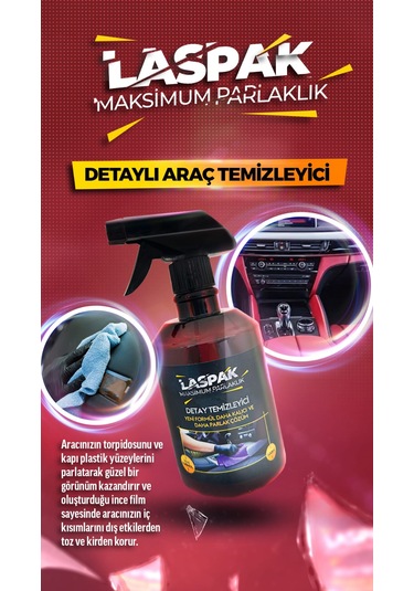 Laspak Araç İçi Detay Temizleme Sprey 500 Ml 1 Adet