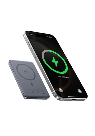 Baseus Picogo Ultra-slim Qi2 10000 Mah Hızlı Şarj Magsafe Powerbank Koyu Gri