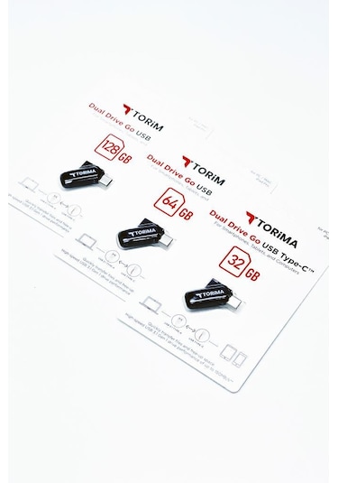 Torima Siyah 32gb Çift Sürücülü Usb-type-c Otg