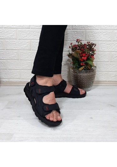 Fiyra Gnpl Siyah Rahat Erkek Günlük Sandalet 001