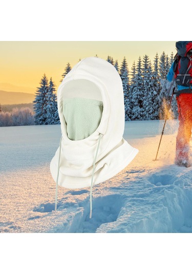 Suntek Balaclava Kayak Bandanası Snowboard Yürüyüşü Beyaz Beyaz